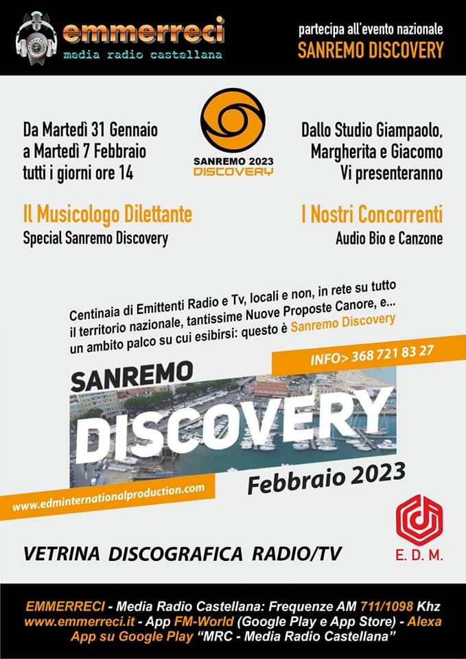 emmerreci a SANREMO DISCOVERY